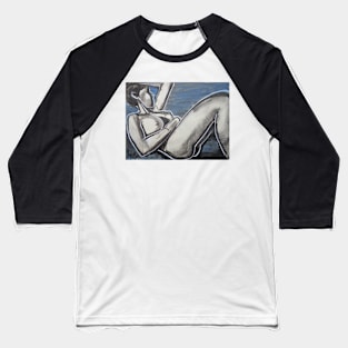 Peaceful Evening - Female Nude Baseball T-Shirt